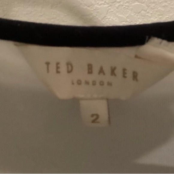 Ted Baker London Striped Sleeveless Midi Dress Women’s Size 2 Rowing Yuni luxury - Picture 3 of 3